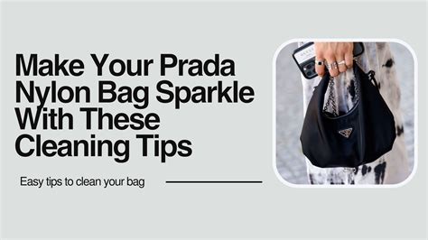 how to clean prada purse|cleaning a nylon Prada bag.